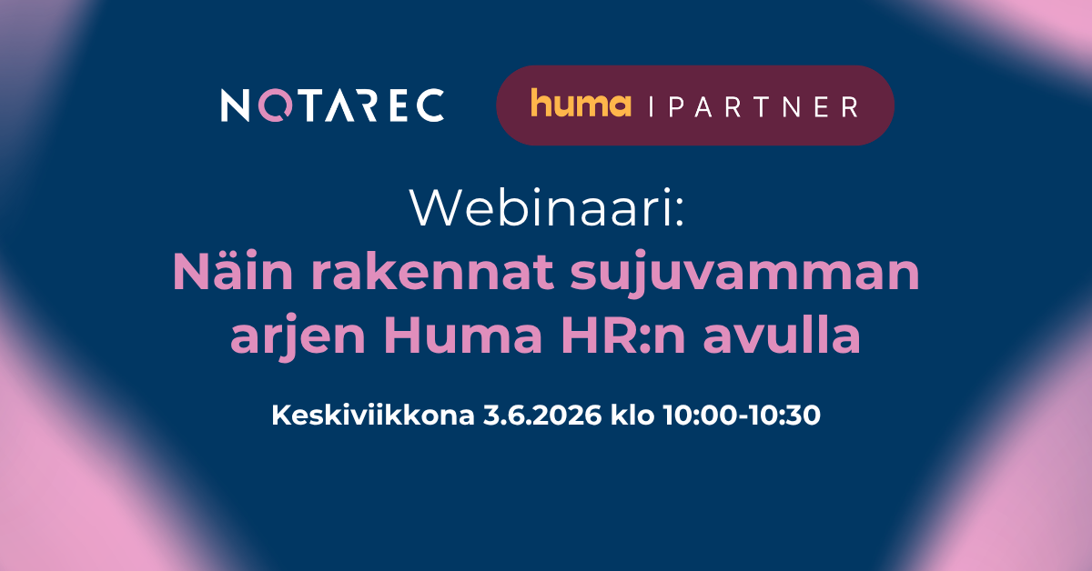 Näin rakennat sujuvamman arjen Huma HR:n avulla