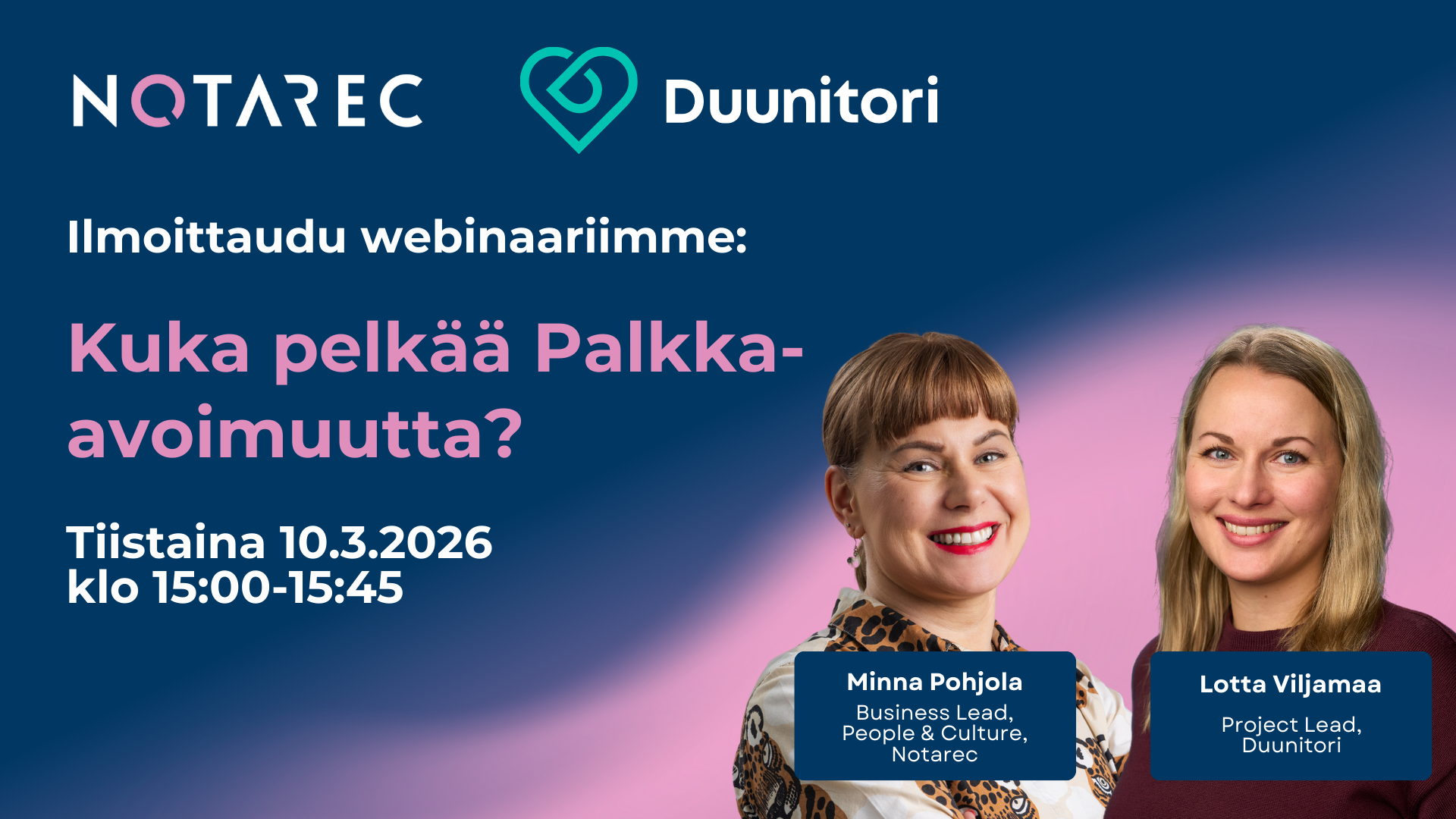 Webinaari Kuka pelkää palkka-avoimuutta