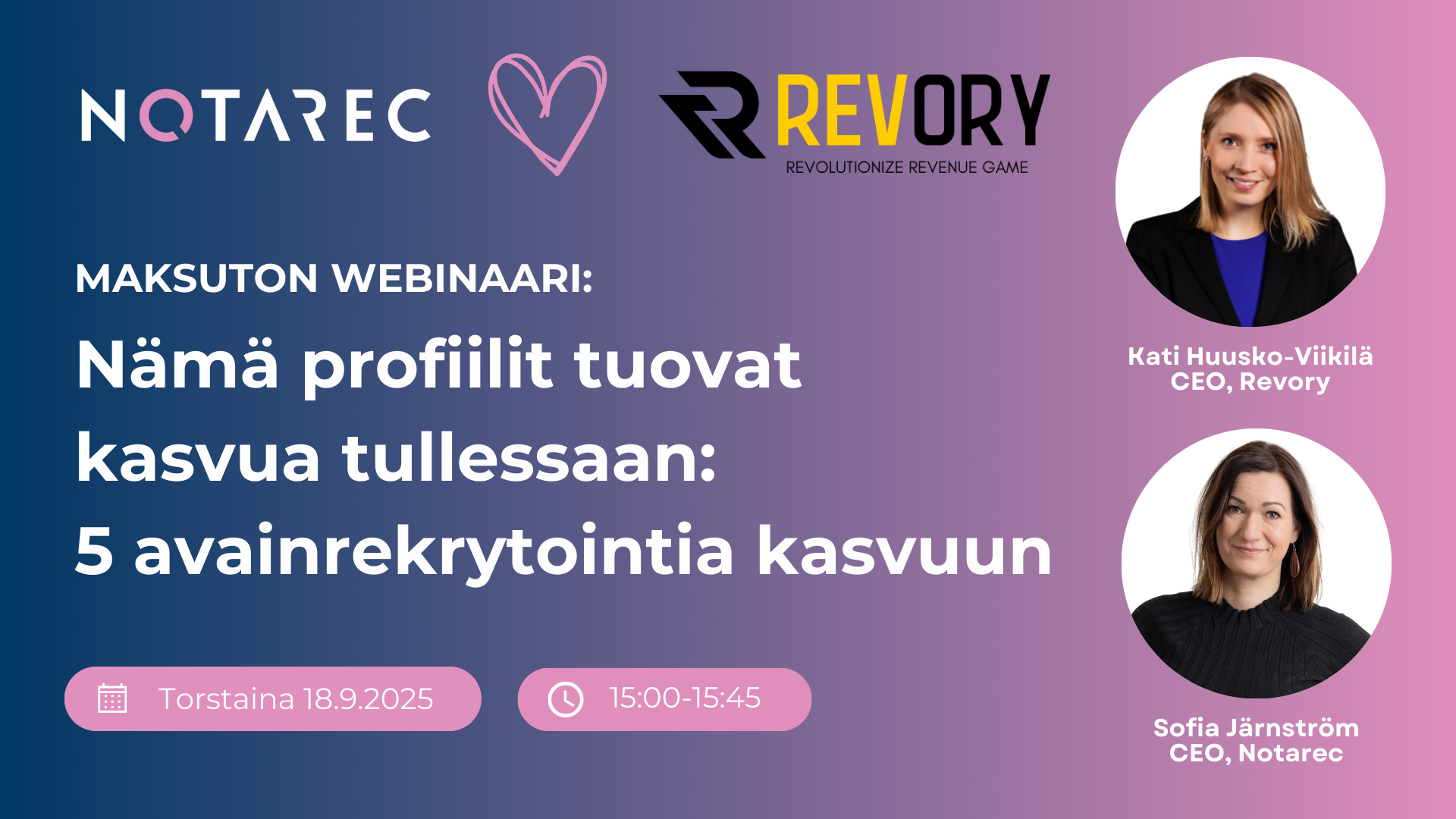 Webinaari Nämä profiilit tuovat kasvua tullessaan