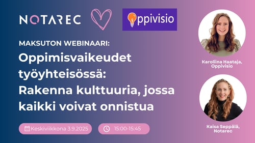 Webinaari Oppimisvaikeudet työyhteisössä
